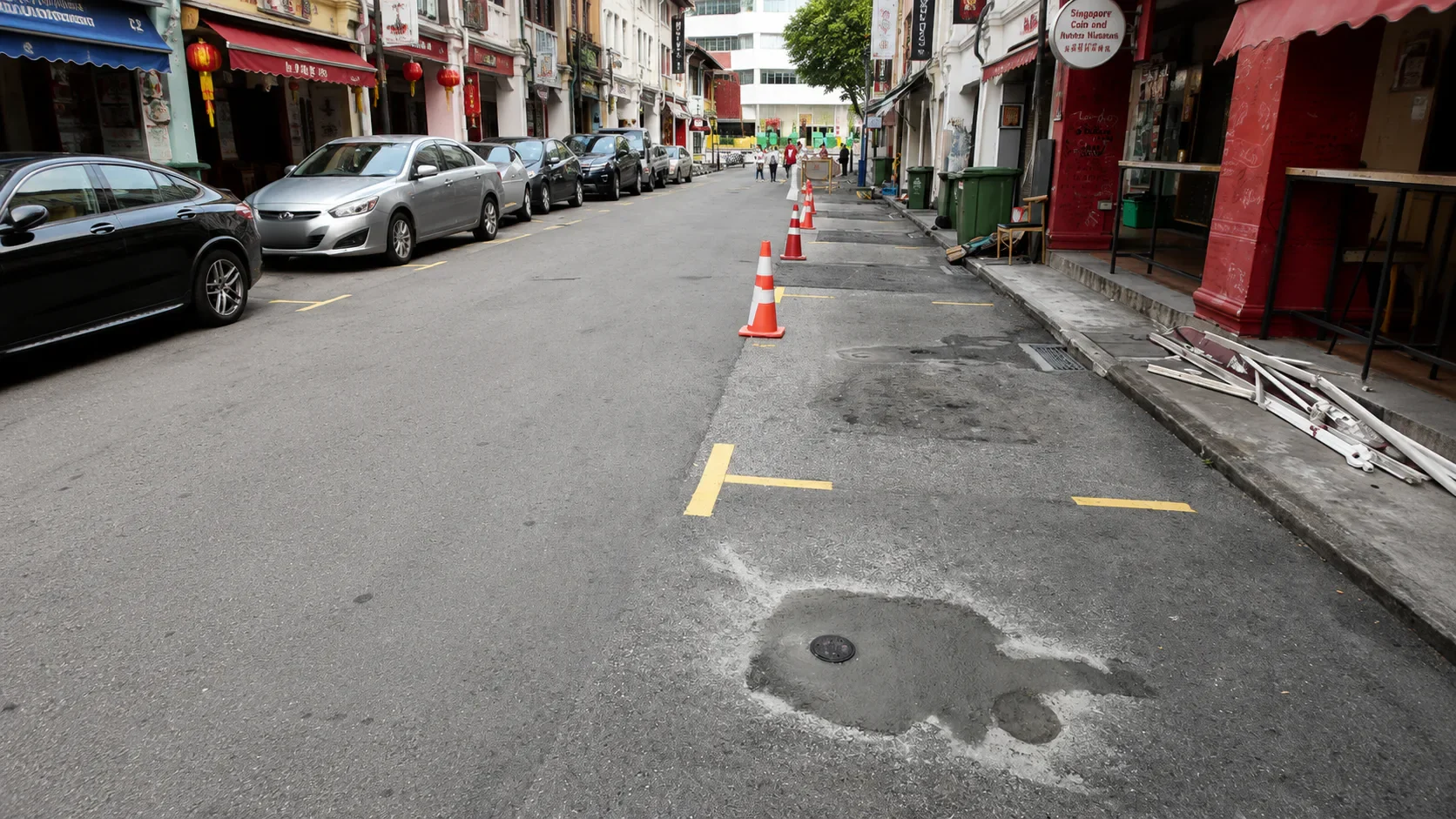 Pelanggaran Berlalu Pantas, Rekod Kekal: Pemantauan Penggunaan Petak Tempat Letak Kereta di Jalan Sibuk Singapura — foto tapak 2