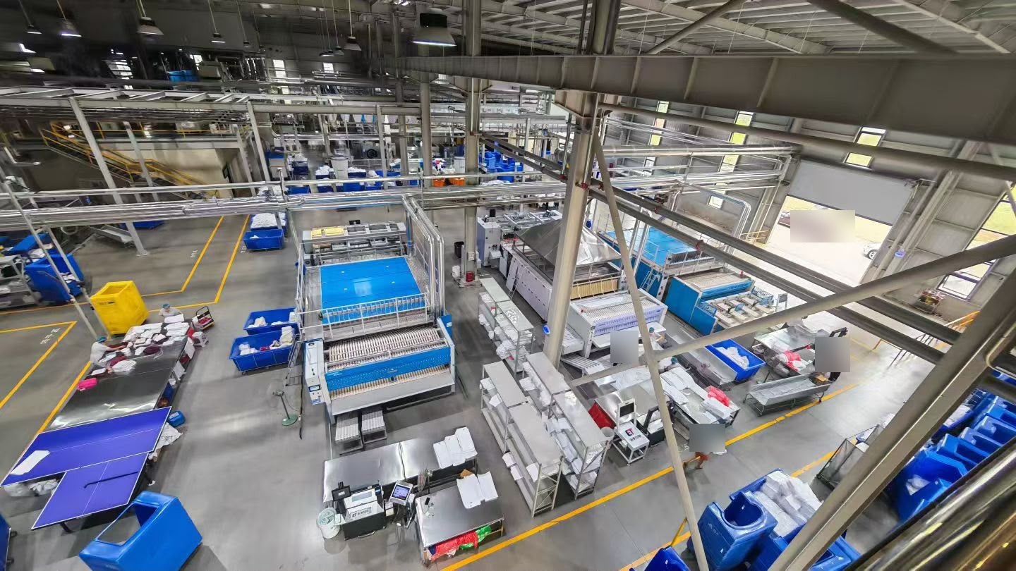 供應端工廠的布品處理設備與作業空間